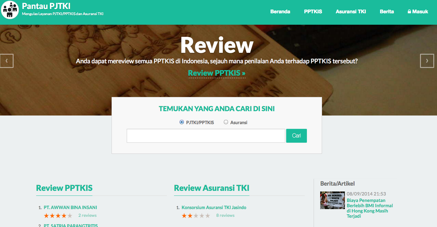 Portal Pemantauan PJTKI dan Asuransi TKI