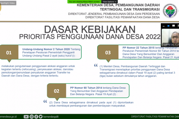 Diskusi Dinamika Kewenangan Desa Masa Pandemi