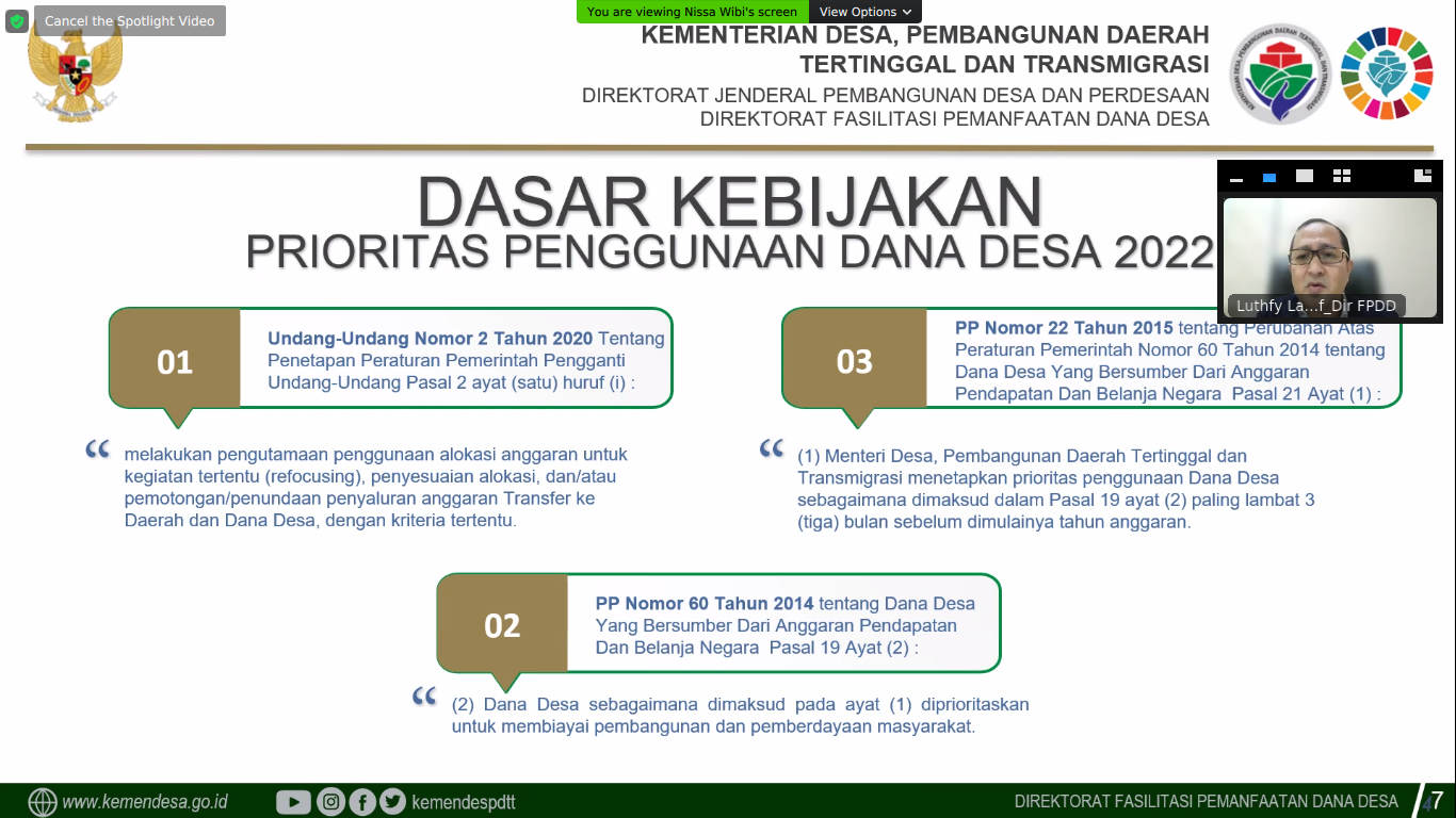 Diskusi Dinamika Kewenangan Desa Masa Pandemi